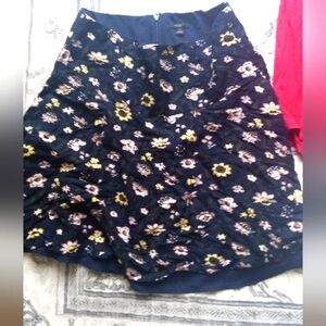 Floral Blue and Yellow Women's Skirt